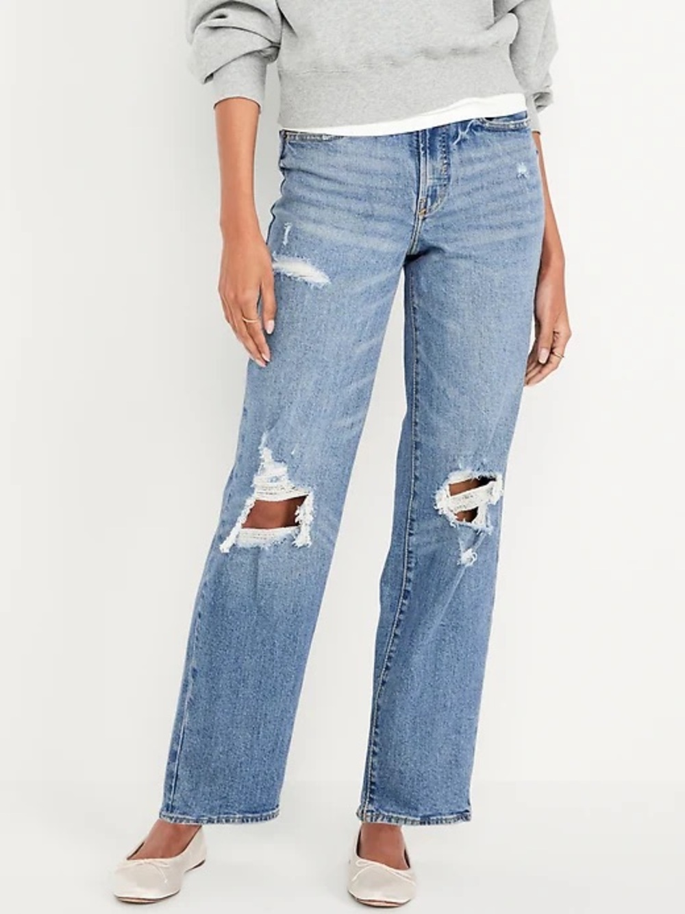 EUC🤍Old Navy High-Waisted OG Loose Jeans Size 4